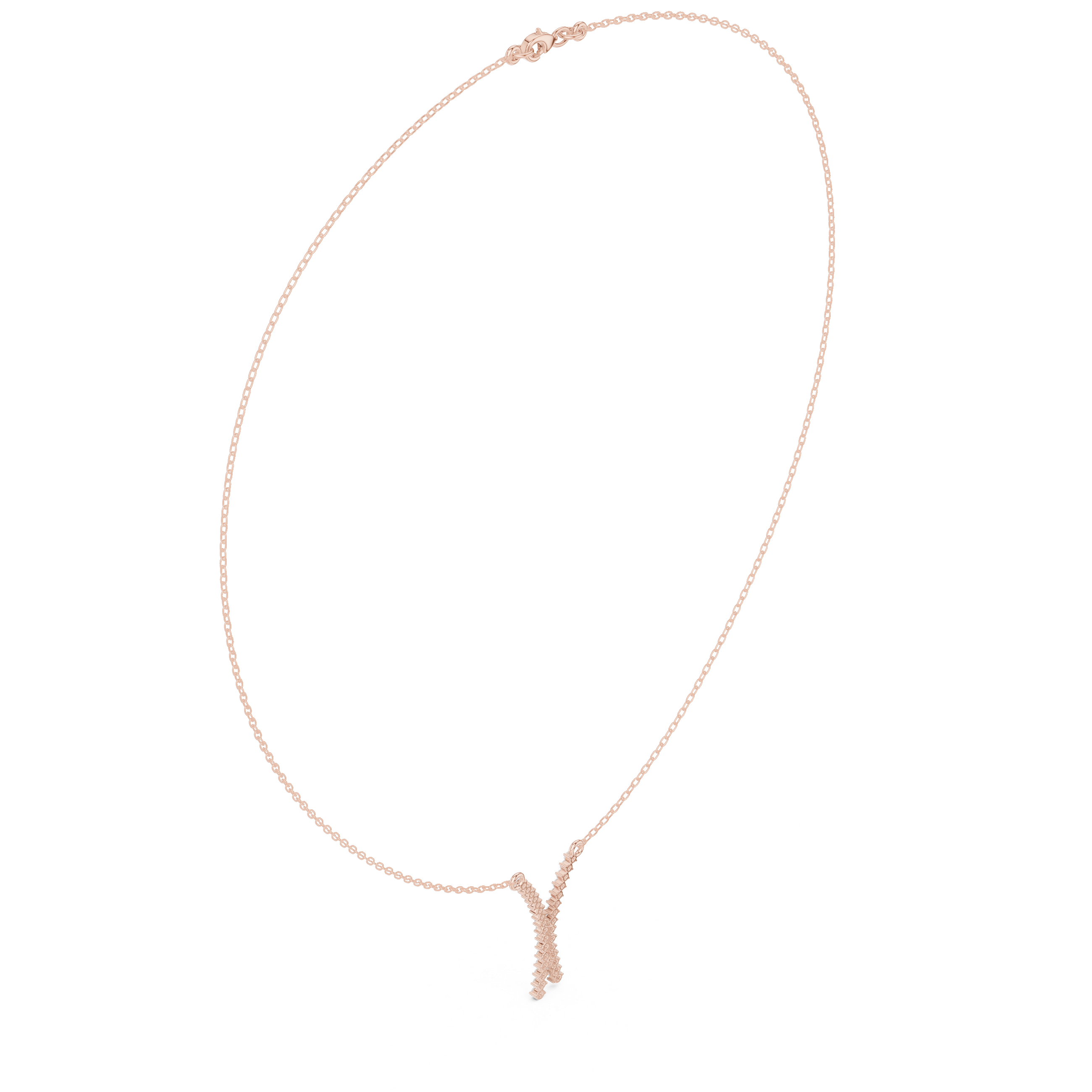 Diamond Crossed Y Drop Necklace