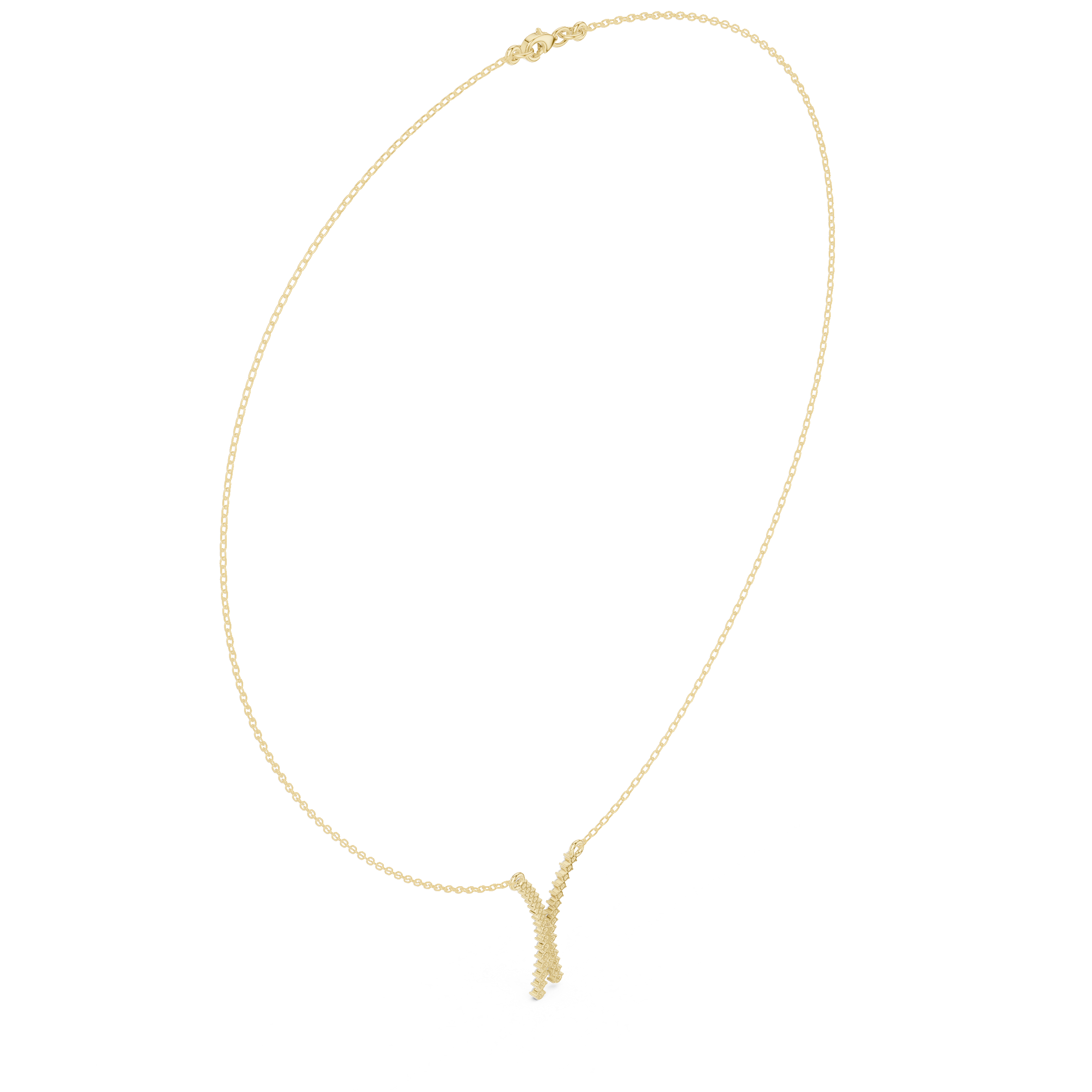 Diamond Crossed Y Drop Necklace