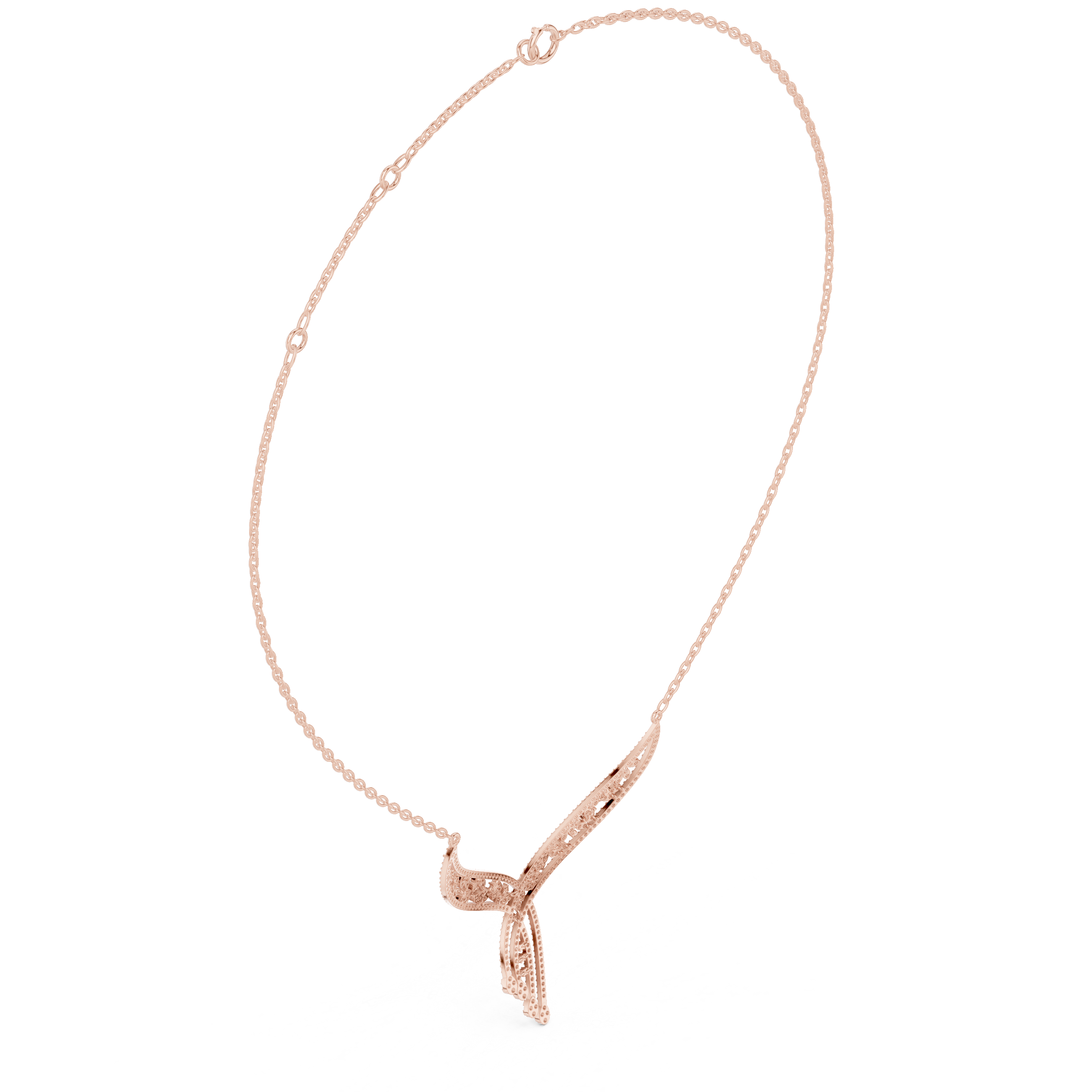 Elegant V-Shaped Diamond Tassel Statement Necklace