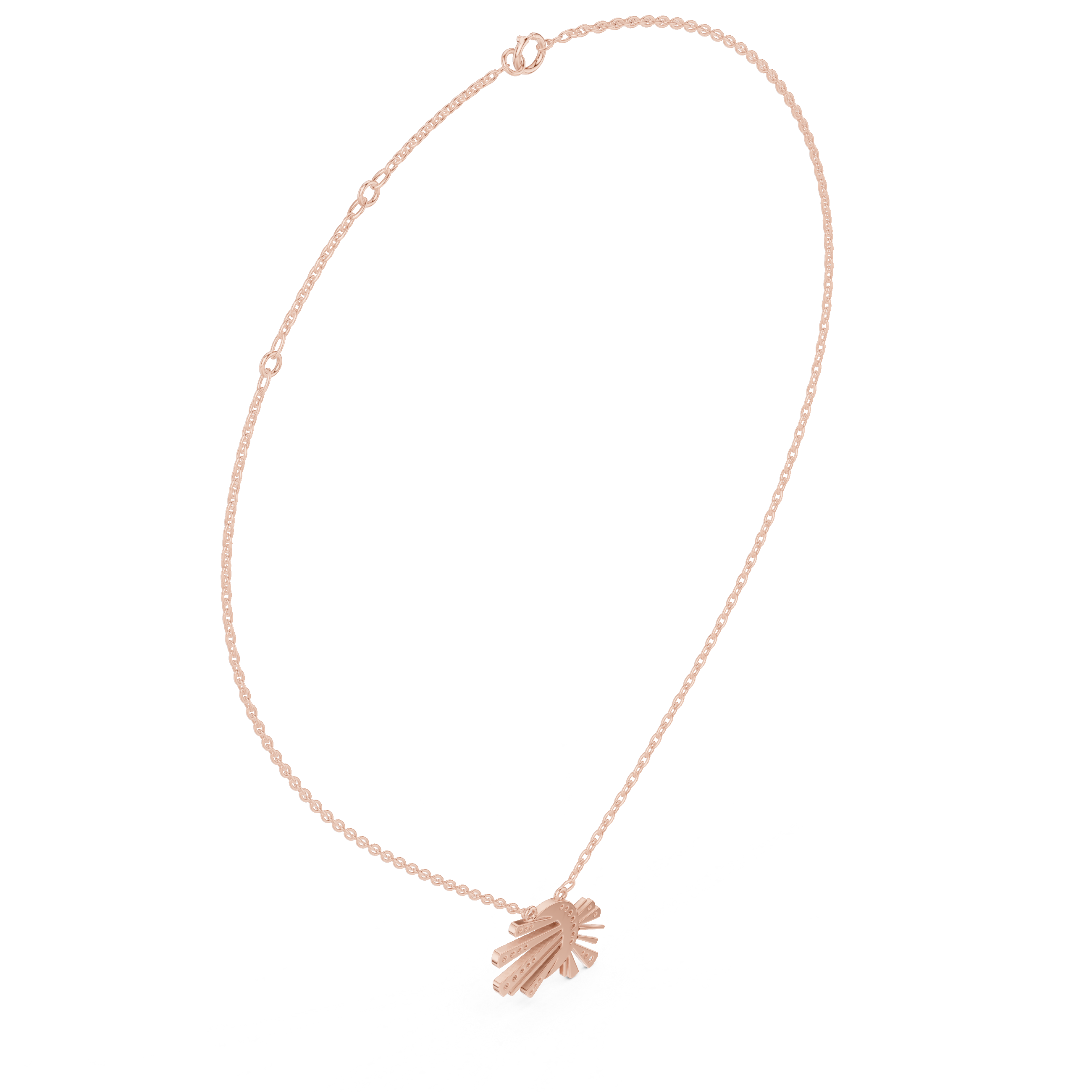 Radiant Sunburst Diamond Pendant Necklace