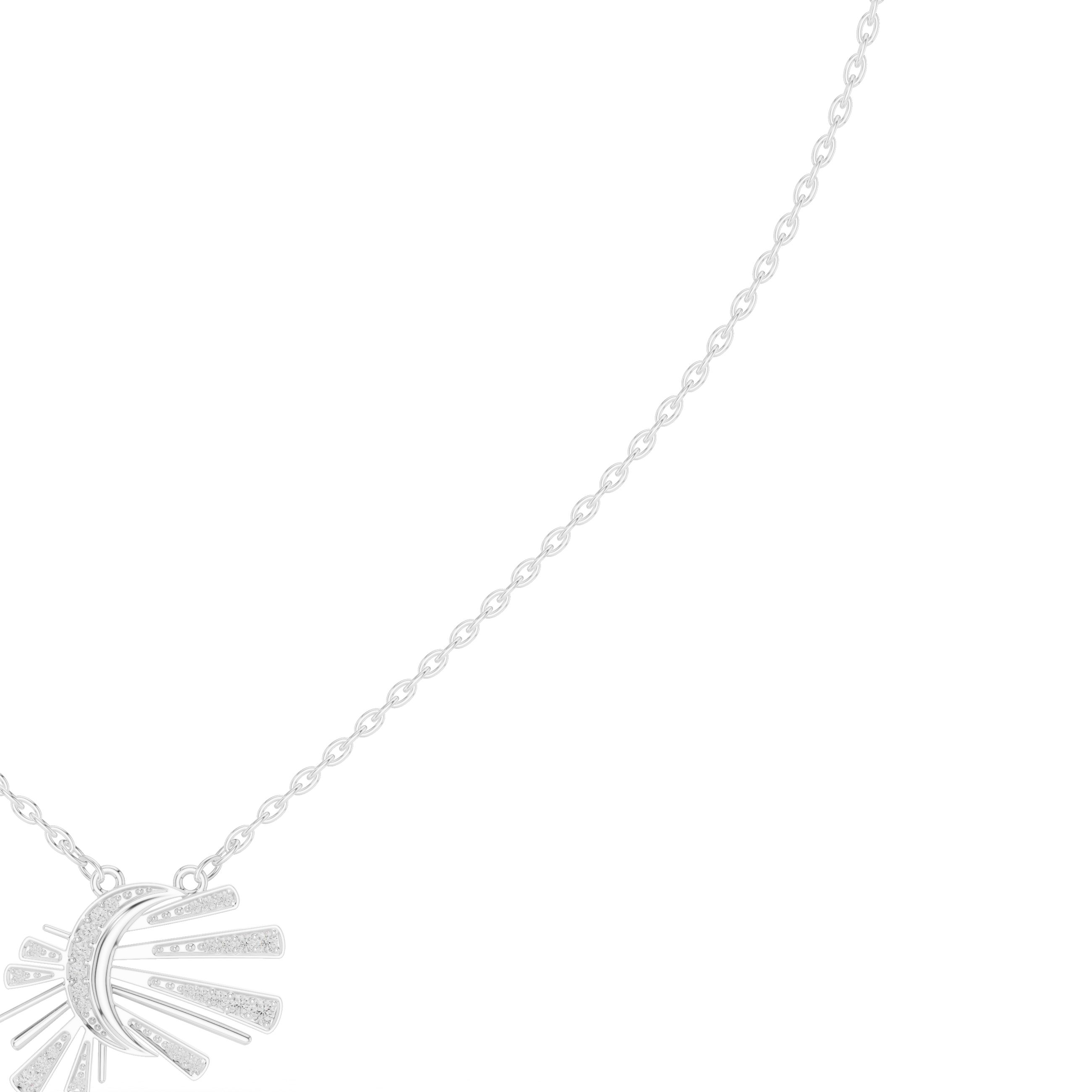 Radiant Sunburst Diamond Pendant Necklace