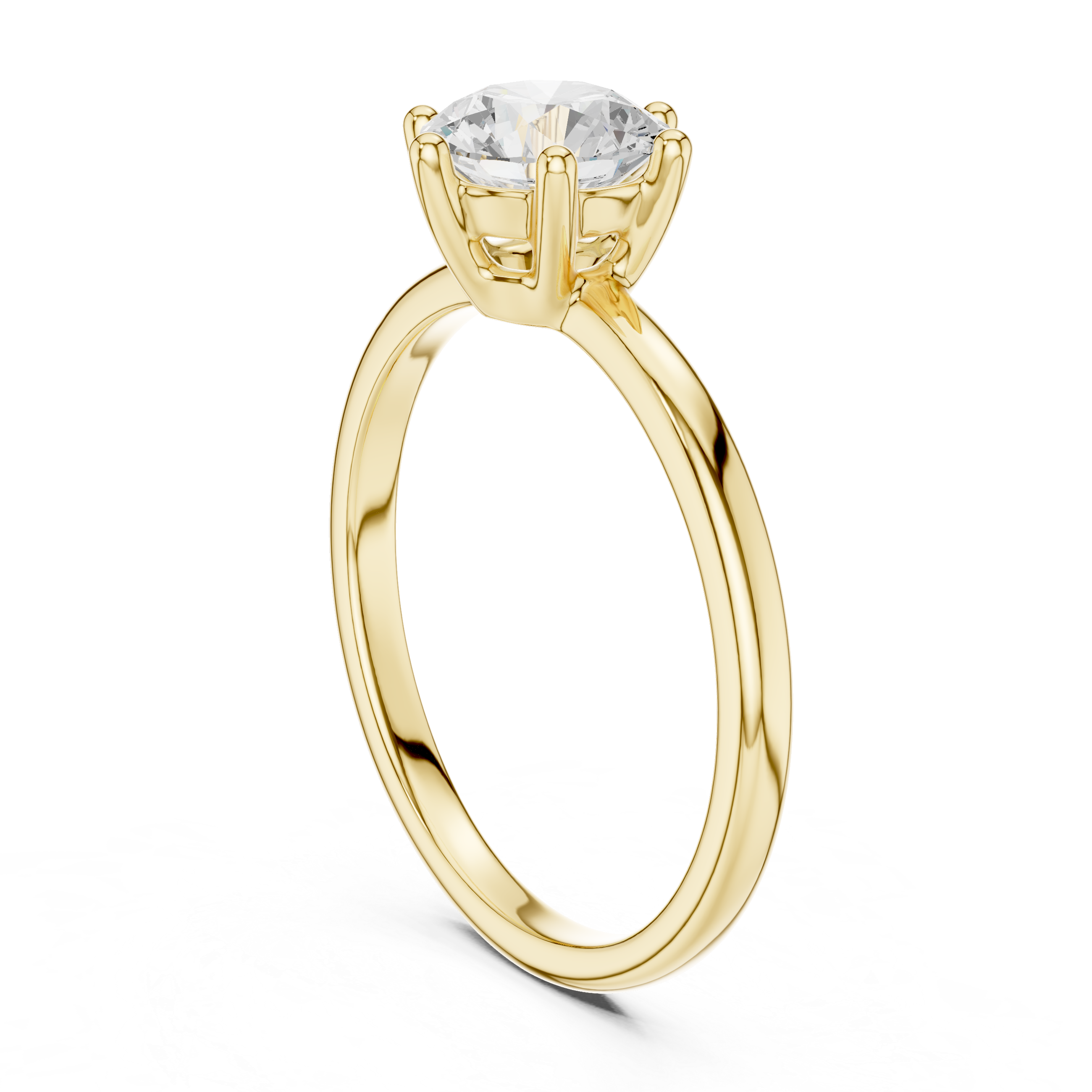 Classic Round Solitaire Engagement Ring – 1 Carat Six Prong Diamond Ring