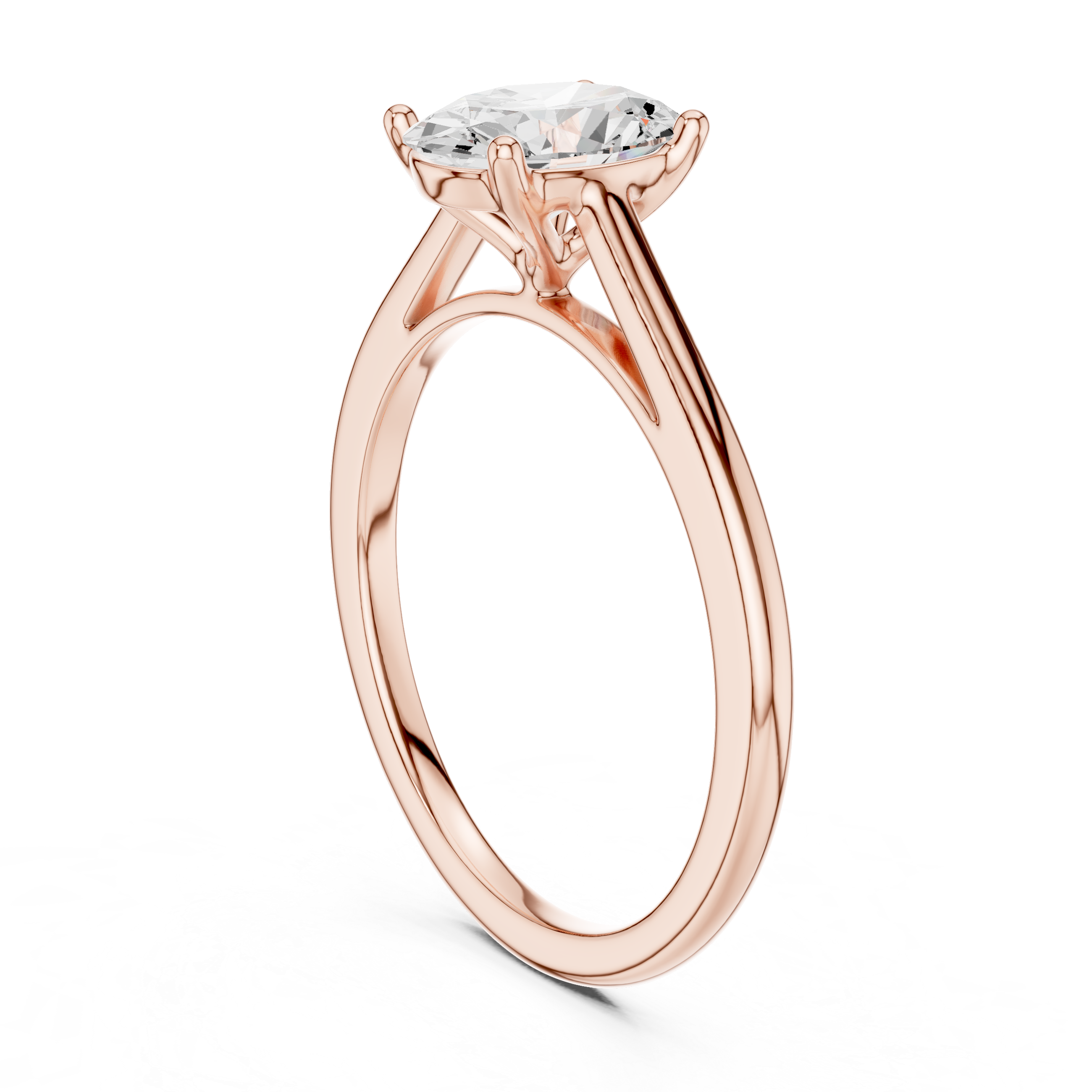 Oval Solitaire Engagement Ring – Classic Four Prong Diamond Ring