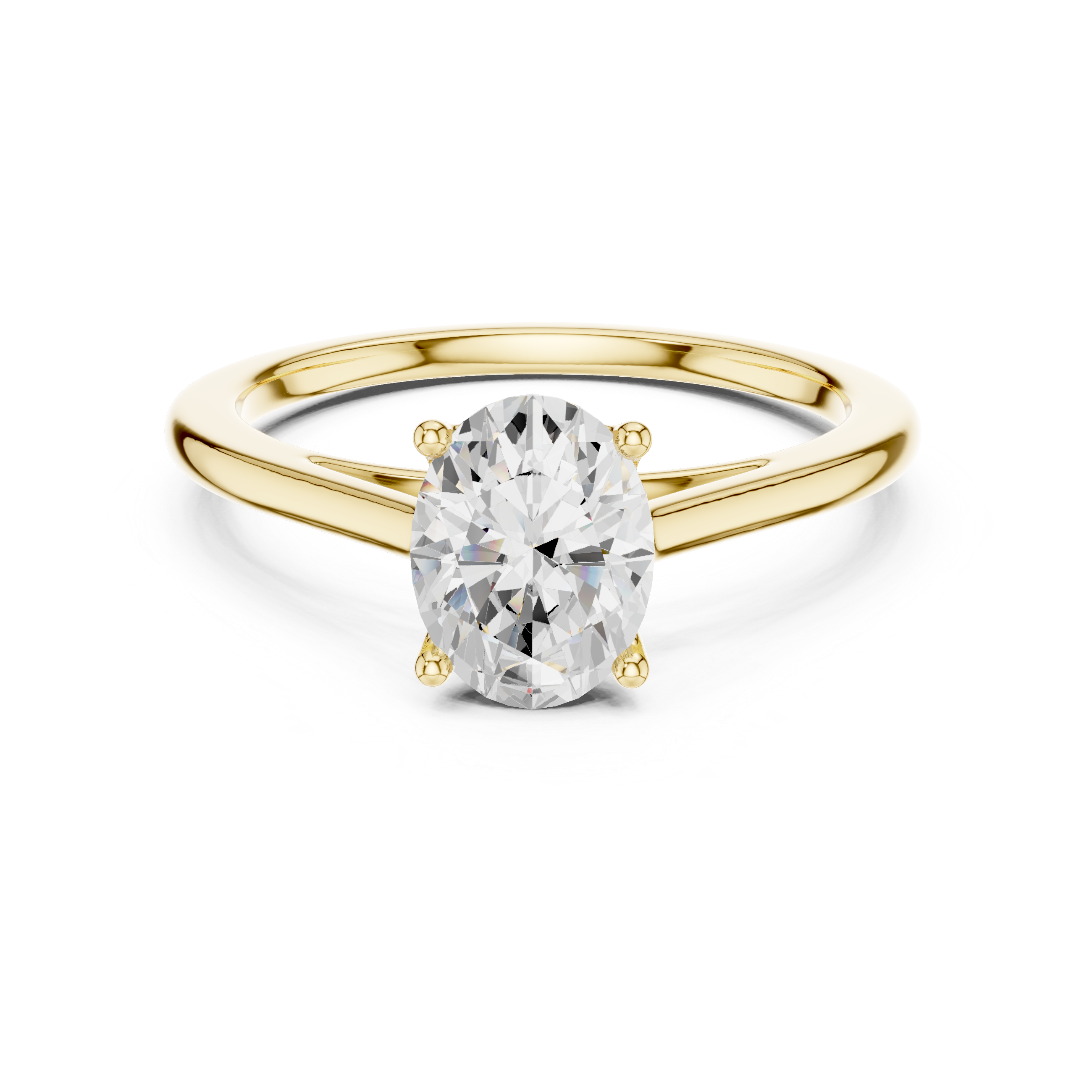 Oval Solitaire Engagement Ring – Classic Four Prong Diamond Ring