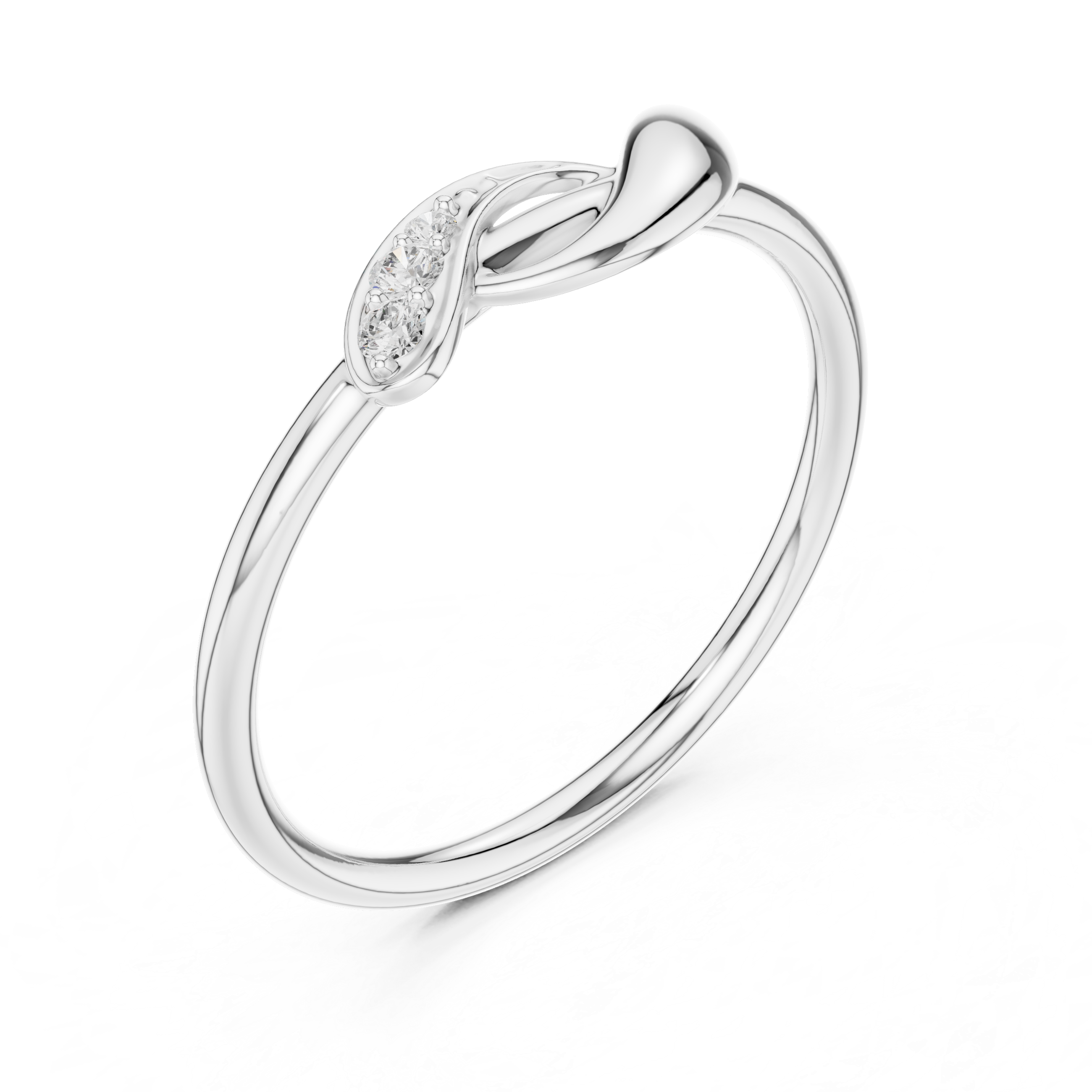 Infinity Twist Diamond Accent Ring