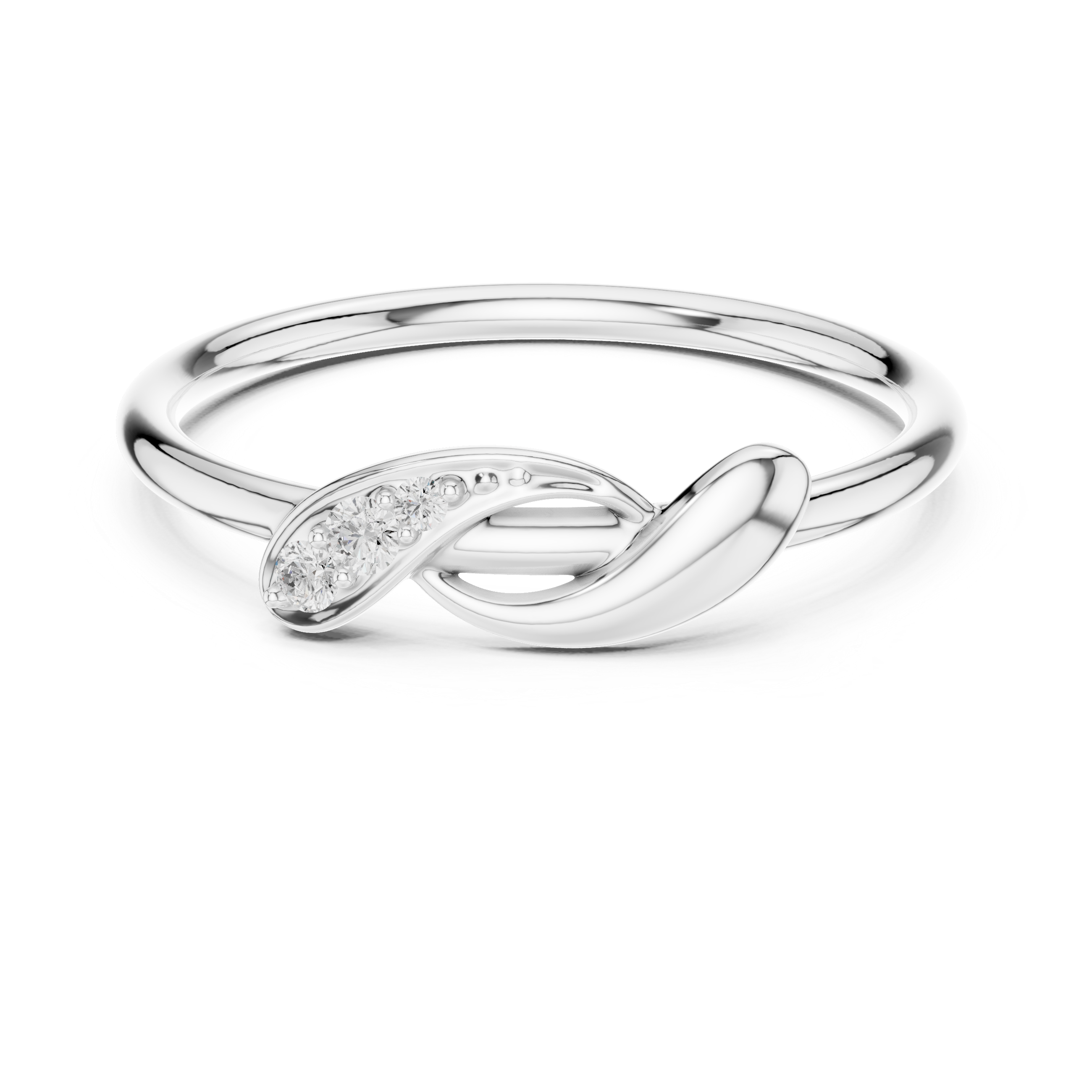 Infinity Twist Diamond Accent Ring