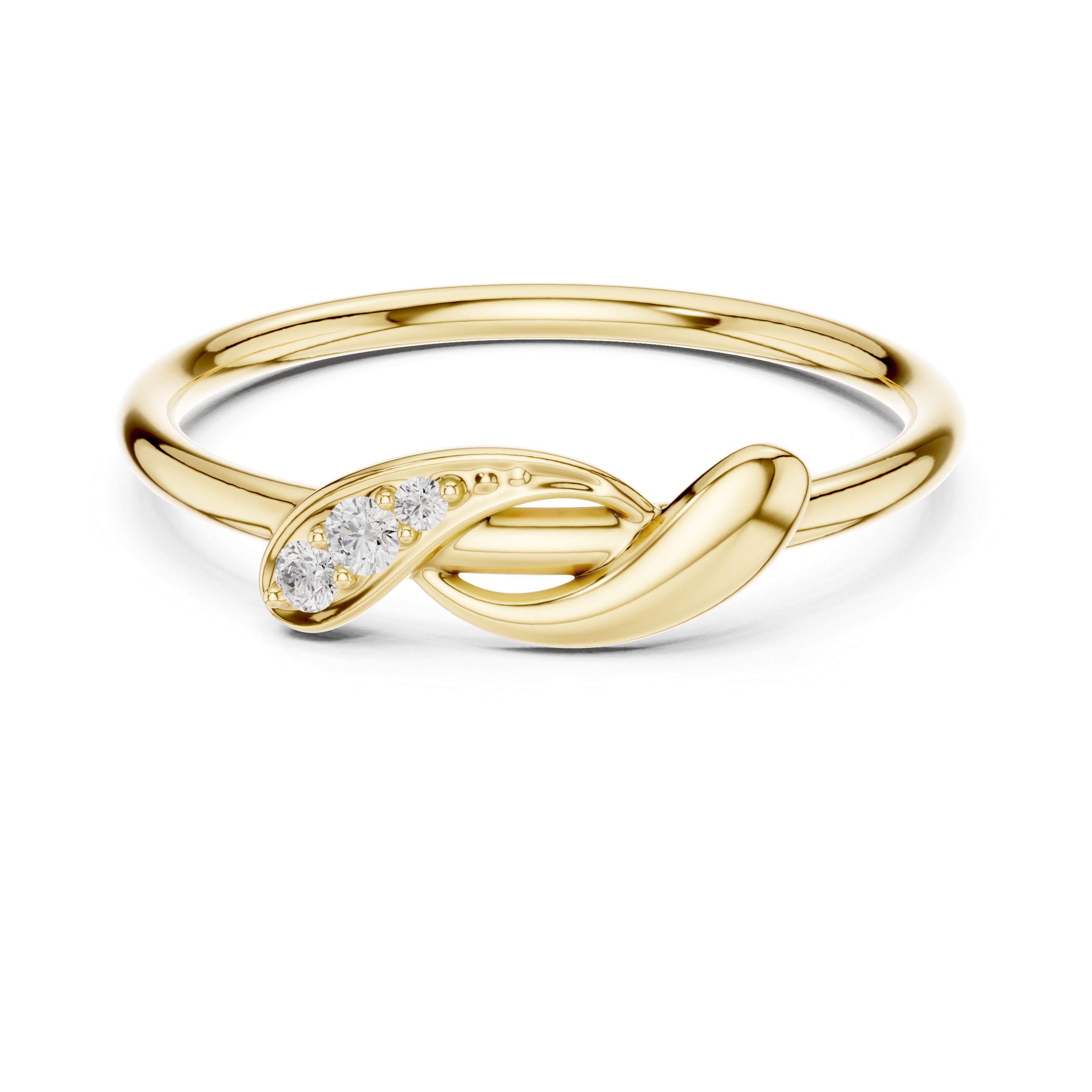 Infinity Twist Diamond Accent Ring