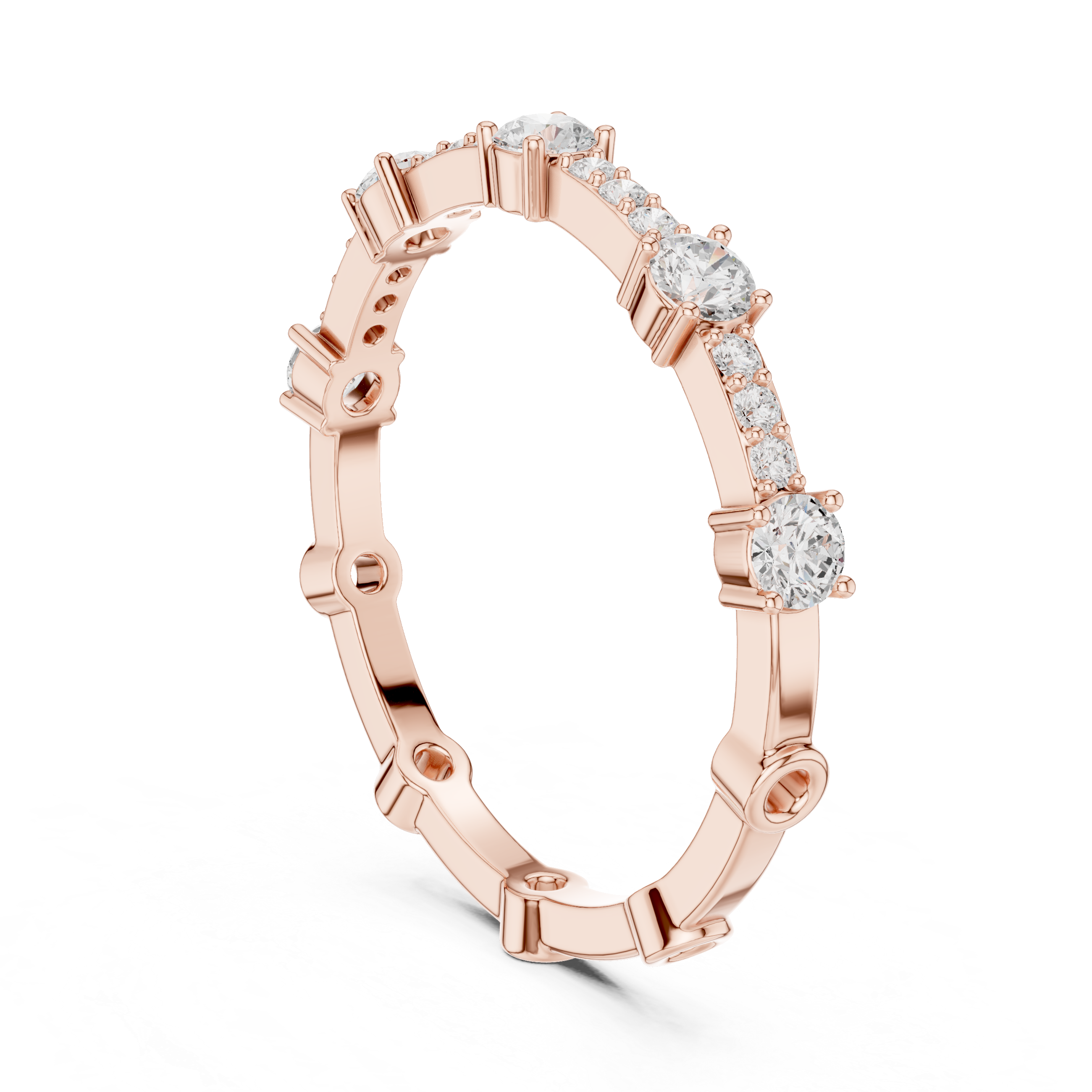 Round Diamond Eternity Ring – Shared Prong Anniversary Band