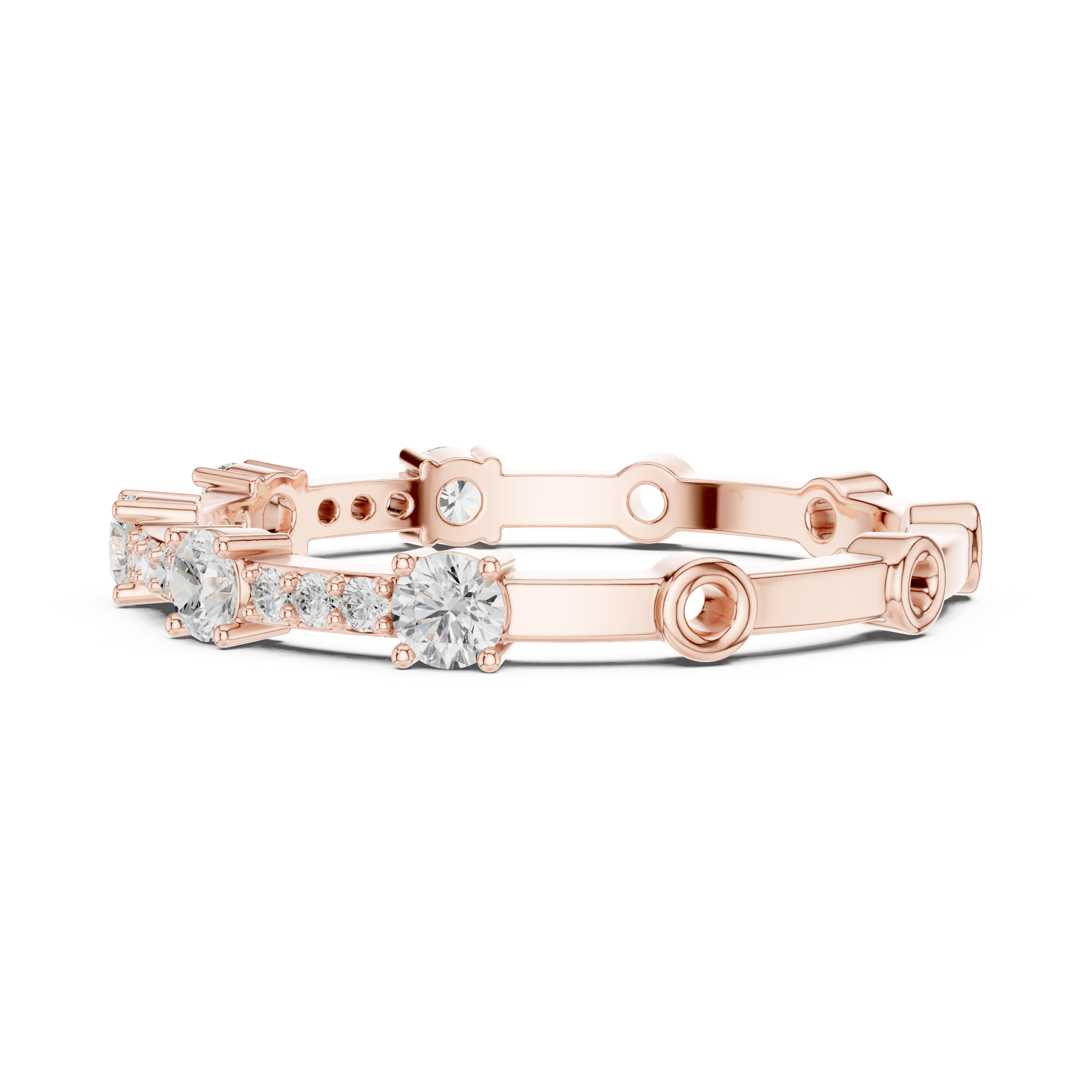 Round Diamond Eternity Ring – Shared Prong Anniversary Band