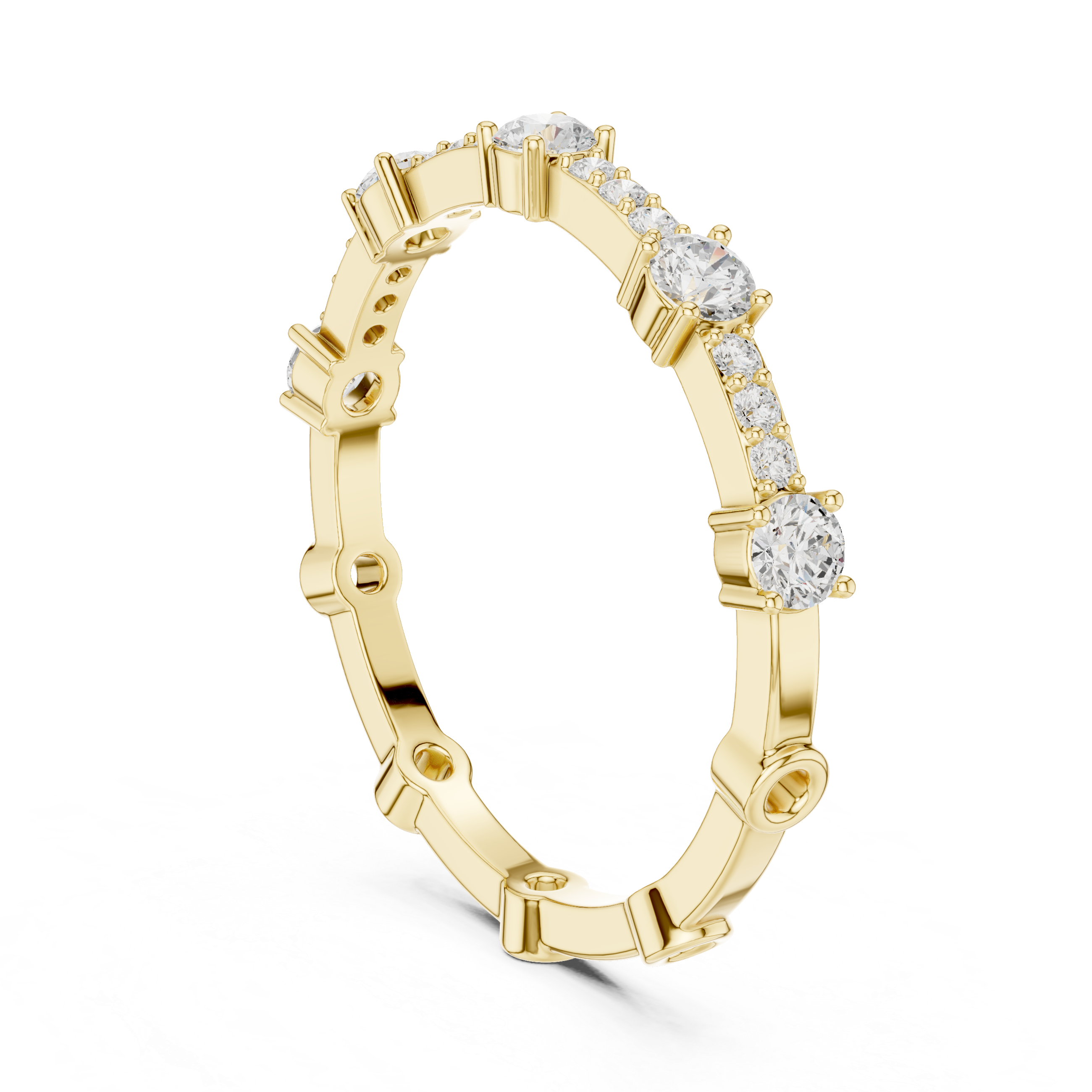 Round Diamond Eternity Ring – Shared Prong Anniversary Band