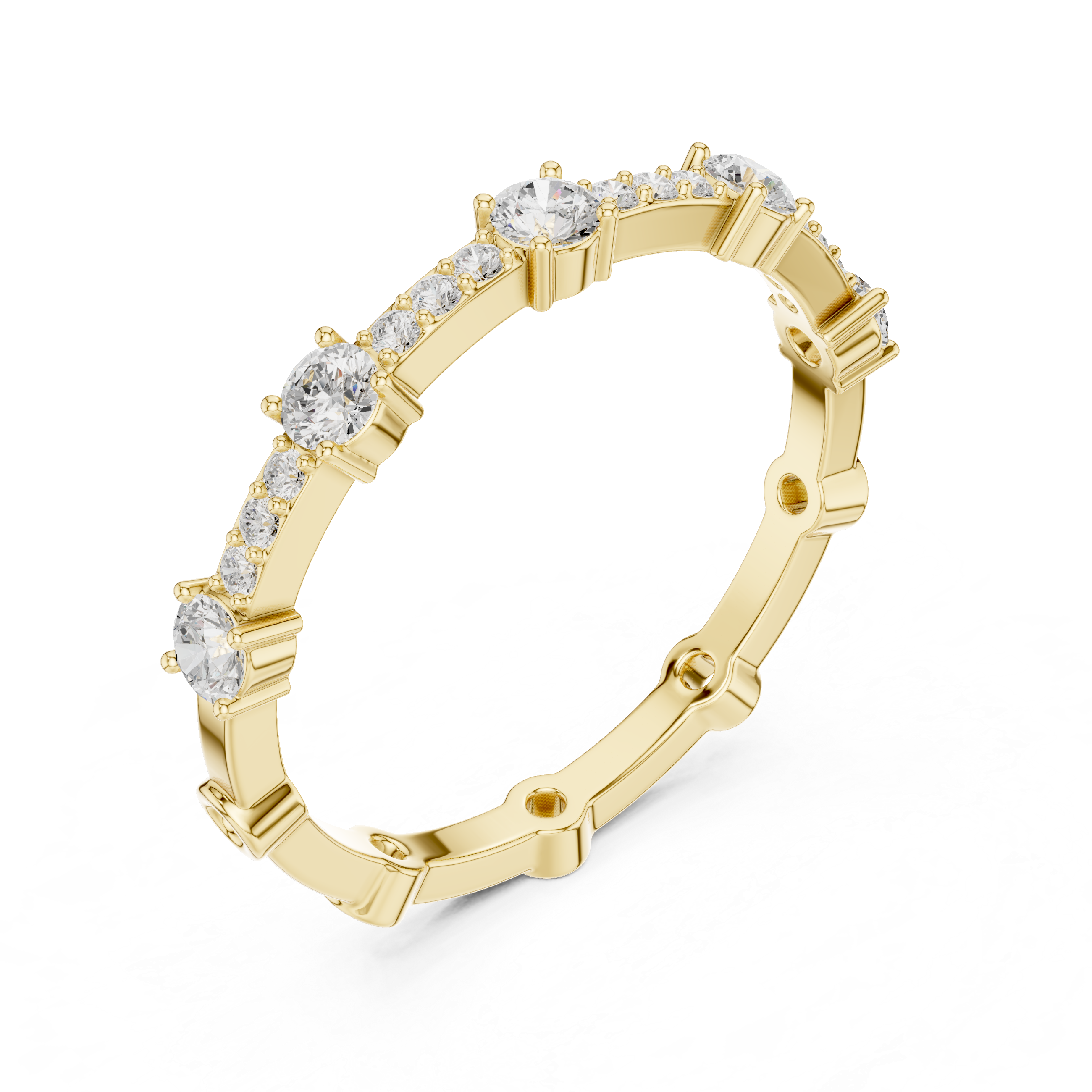 Round Diamond Eternity Ring – Shared Prong Anniversary Band