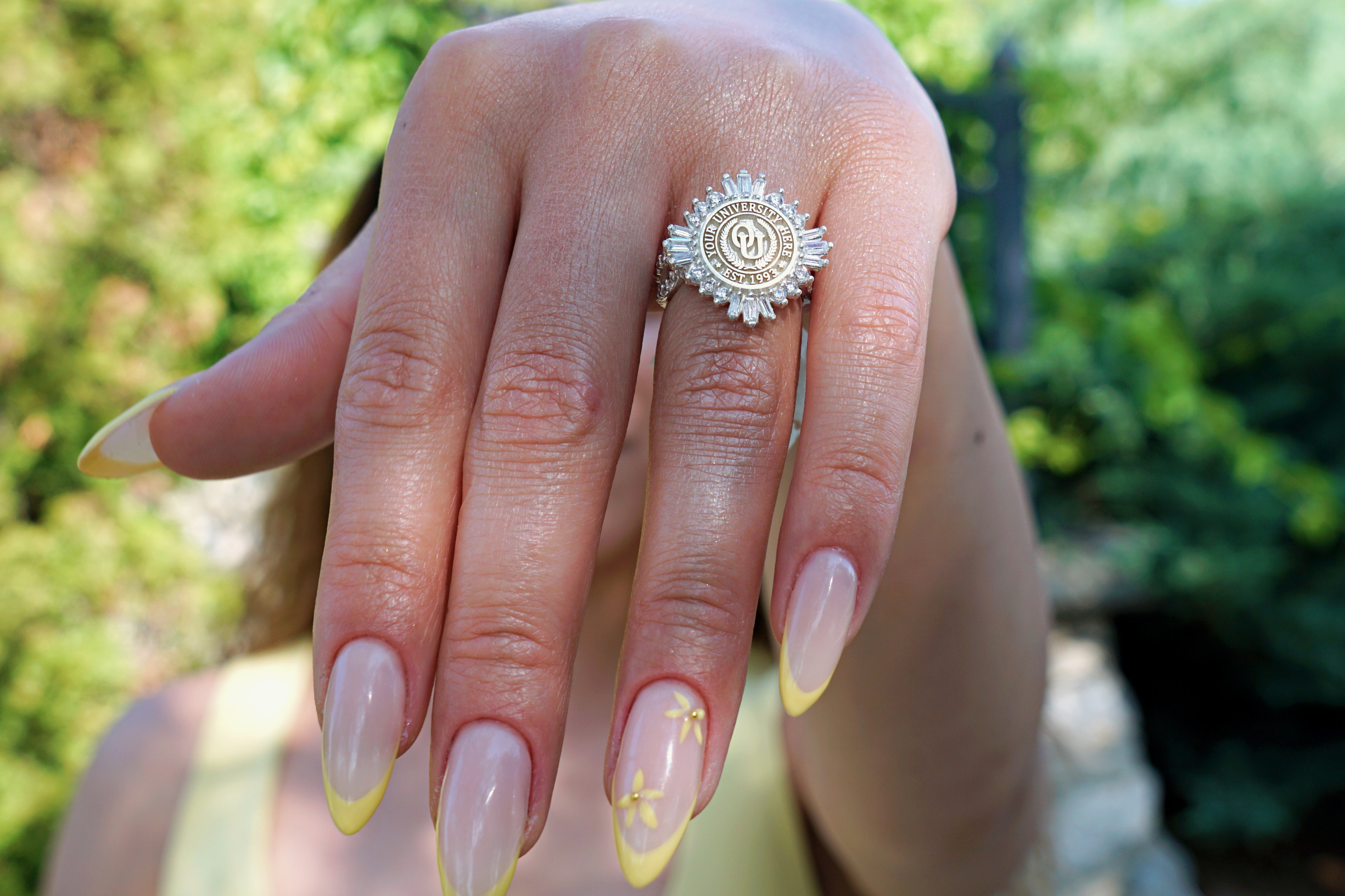 Custom Graduation Ring | Solid Gold & Sterling Silver University Keepsake