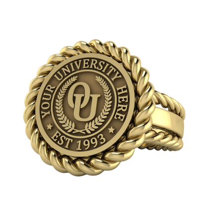 Lubid | Rope Edge Band Custom Collage Ring