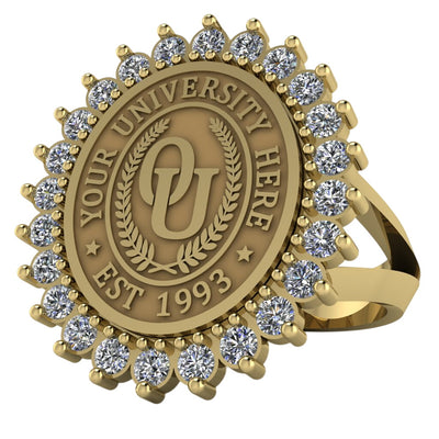 Serku Oval | V-Frame Band Custom Collage Ring