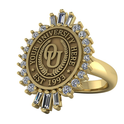 Seren Oval | Classic Dome Band Custom Collage Ring