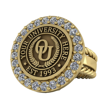 Circum | Rope Edge Band Custom Collage Ring