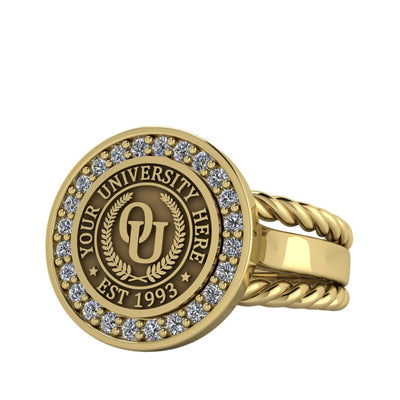 Agonisch | Rope Edge Band Custom Collage Ring