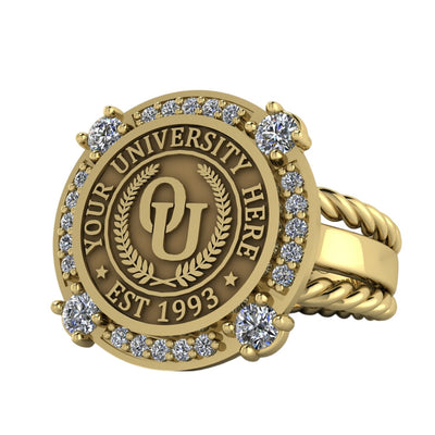 Voir | Rope Edge Band Custom College Ring
