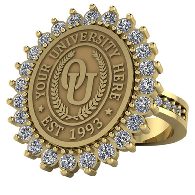 Serku Oval | Channel Core Band Custom Collage Ring