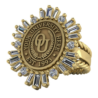 Tramontana Oval | Rope Edge Band Custom Collage Ring