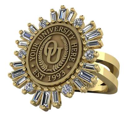 Tramontana Oval | Knife Edge Band Custom Collage Ring