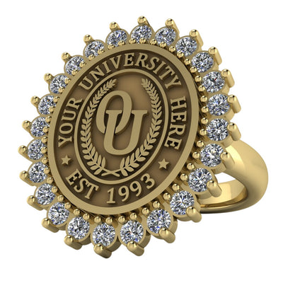 Serku Oval | Classic Dome Band Custom Collage Ring