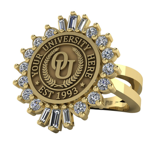 Seren | Knife Edge Band Custom Collage Ring