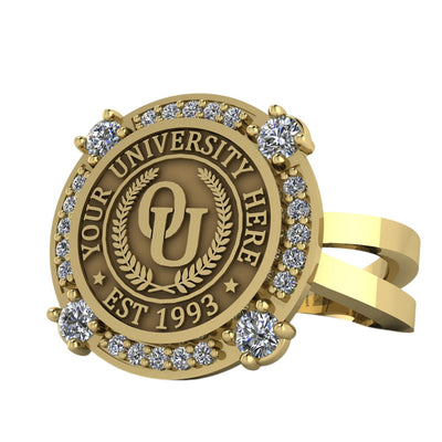 Voir | Knife Edge Band Custom College Ring