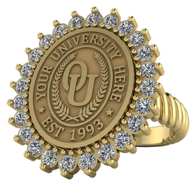 Serku Oval | Rope Core Band Custom Collage Ring