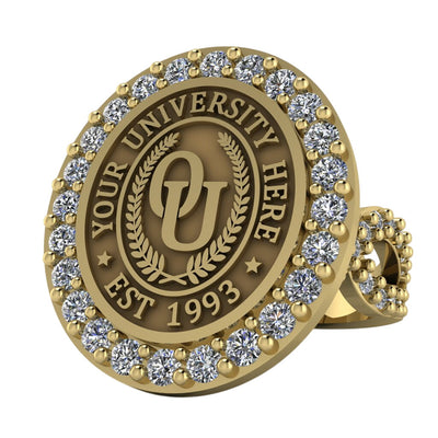 Circum Oval | Infinity Pave Band Custom Collage Ring