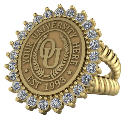 Serku Oval | V-Rope Band Custom Collage Ring