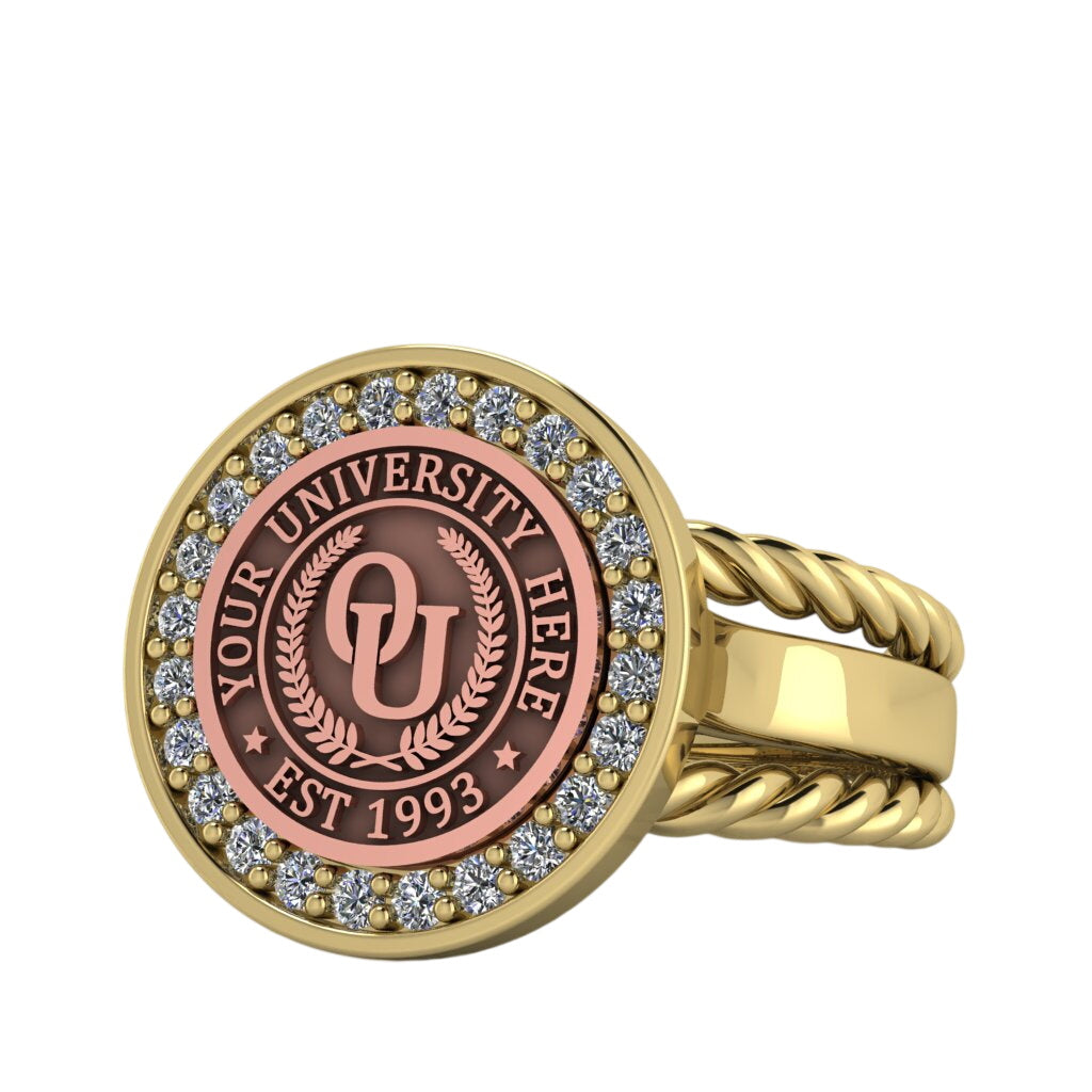 Agonisch | Rope Edge Band Custom Collage Ring