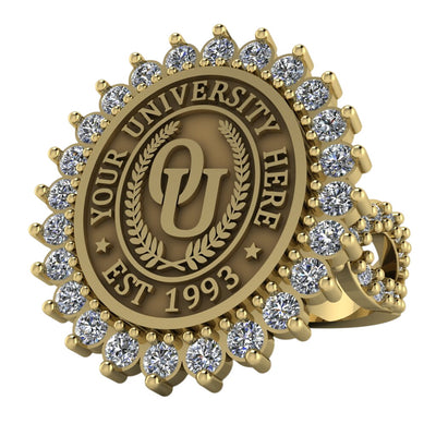 Serku Oval | Infinity Pave Band Custom Collage Ring