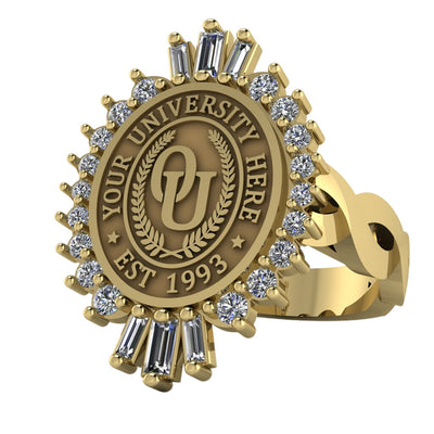 Seren Oval | Infinity Loop Band Custom College Ring