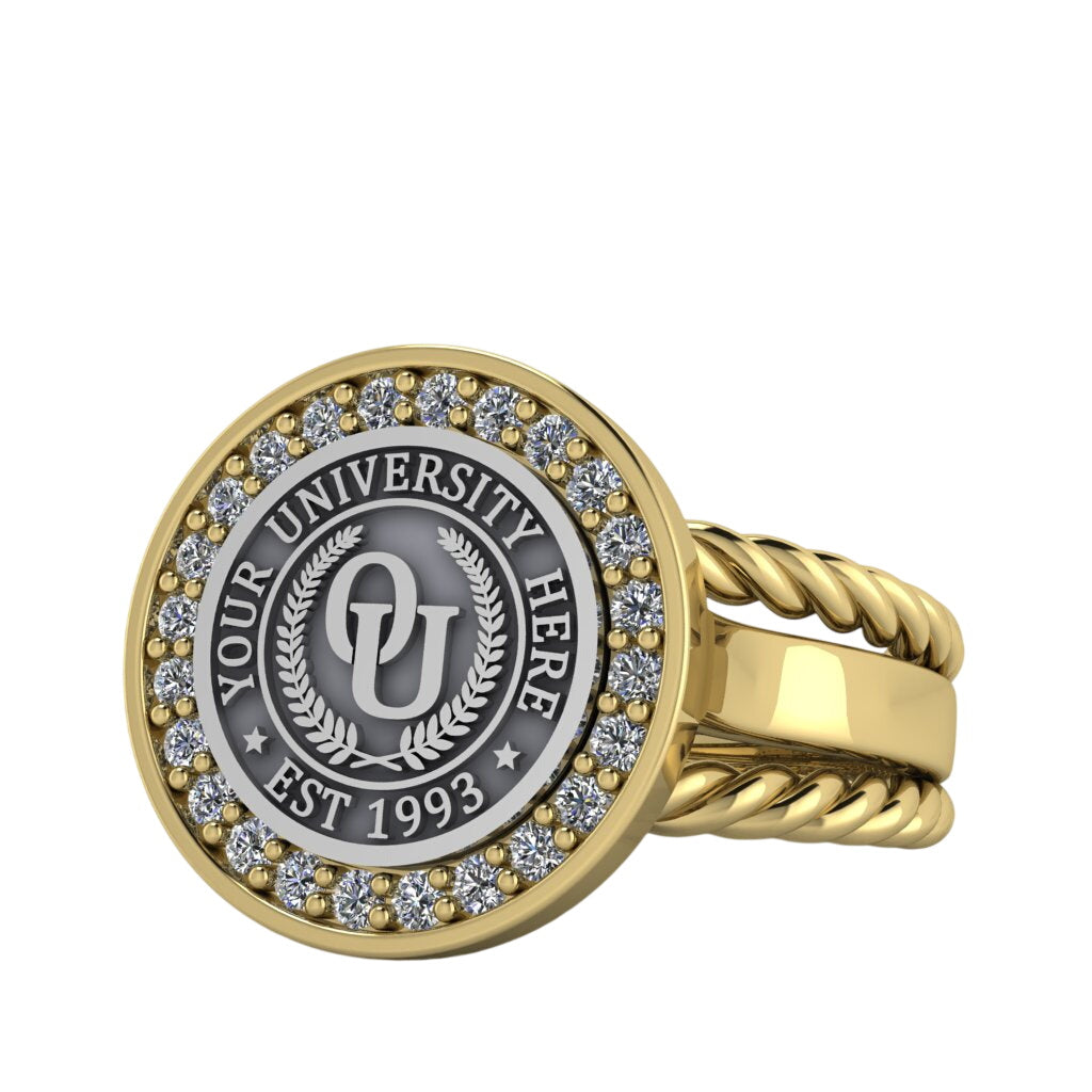 Agonisch | Rope Edge Band Custom Collage Ring