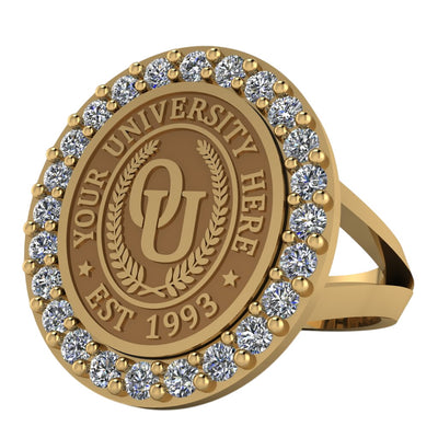 Circum Oval | V-Frame Band Custom Collage Ring