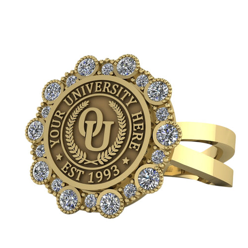 Belgi | Knife Edge Band Custom Collage Ring