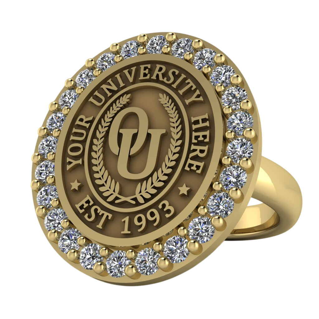 Circum Oval | Classic Dome Band Custom Collage Ring